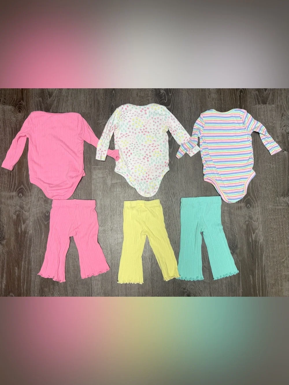 6 Garanimals Ribbed bodysuits & pants